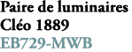 Paire de luminaires Cl o 1889 EB729 MWB 