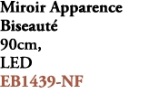 Miroir Apparence Biseaut 90cm, LED EB1439 NF 
