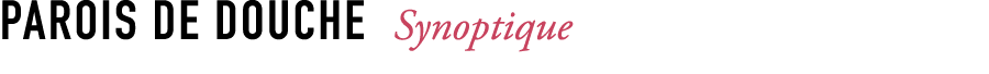 PAROIS DE DOUCHE Synoptique