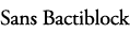 Sans Bactiblock