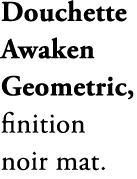 Douchette Awaken Geometric, finition noir mat.