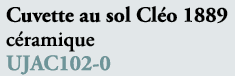 Cuvette au sol Cl o 1889 c ramique UJAC102 0