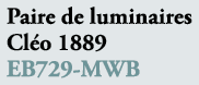 Paire de luminaires Cl o 1889 EB729 MWB 