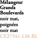 M langeur Grands Boulevards noir mat, poign es noir mat CE27341 LM BL