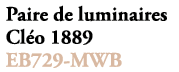 Paire de luminaires Cl o 1889 EB729 MWB