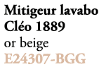 Mitigeur lavabo Cl o 1889 or beige E24307 BGG