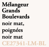M langeur Grands Boulevards noir mat, poign es noir mat CE27341 LM BL
