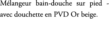 M langeur bain douche sur pied avec douchette en PVD Or beige.
