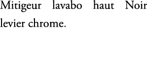 Mitigeur lavabo haut Noir levier chrome.