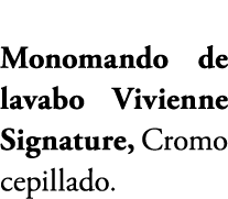 Monomando de lavabo Vivienne Signature, Cromo cepillado. 