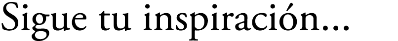 Sigue tu inspiraci n...