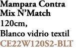 Mampara Contra Mix N’Match 120cm, Blanco vidrio textil CE22W120S2 BLT 