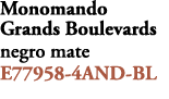 Monomando Grands Boulevards negro mate E77958 4AND BL 