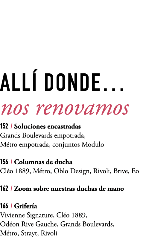 ALL DONDE… nos renovamos 152 / Soluciones encastradas Grands Boulevards empotrada, M tro empotrada, conjuntos Modulo...
