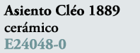 Asiento Cl o 1889 cer mico E24048 0