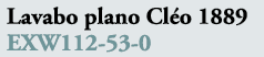 Lavabo plano Cl o 1889 EXW112 53 0