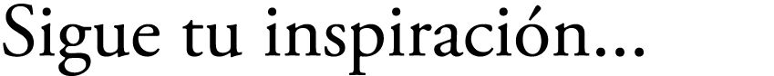 Sigue tu inspiraci n...
