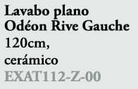Lavabo plano Od on Rive Gauche 120cm, cer mico EXAT112 Z 00 
