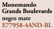 Monomando Grands Boulevards negro mate E77958 4AND BL