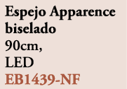 Espejo Apparence biselado 90cm, LED EB1439 NF