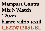 Mampara Contra Mix N’Match 120cm, blanco vidrio textil CE22W120S1 BL