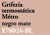 Grifer a termost tica M tro negro mate E78024 BL
