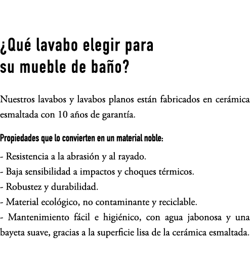 ¿Qu lavabo elegir para su mueble de ba o? Nuestros lavabos y lavabos planos est n fabricados en cer mica esmaltada c...