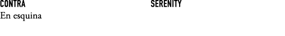 CONTRA En esquina SERENITY