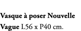 Vasque  poser Nouvelle Vague L56 x P40 cm.
