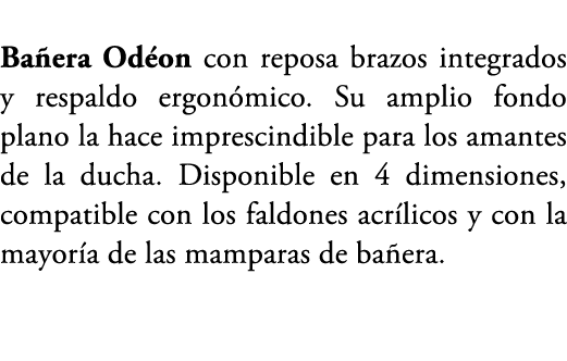 Ba era Od on con reposa brazos integrados y respaldo ergon mico. Su amplio fondo plano la hace imprescindible para lo...